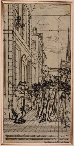 Study for Vignette-Frontispiece in Poncelet's "Principes Generaux Pour Servir à l'Education des Enfants Paris", vol. I by Hubert François Gravelot, drawing, 1753-1773