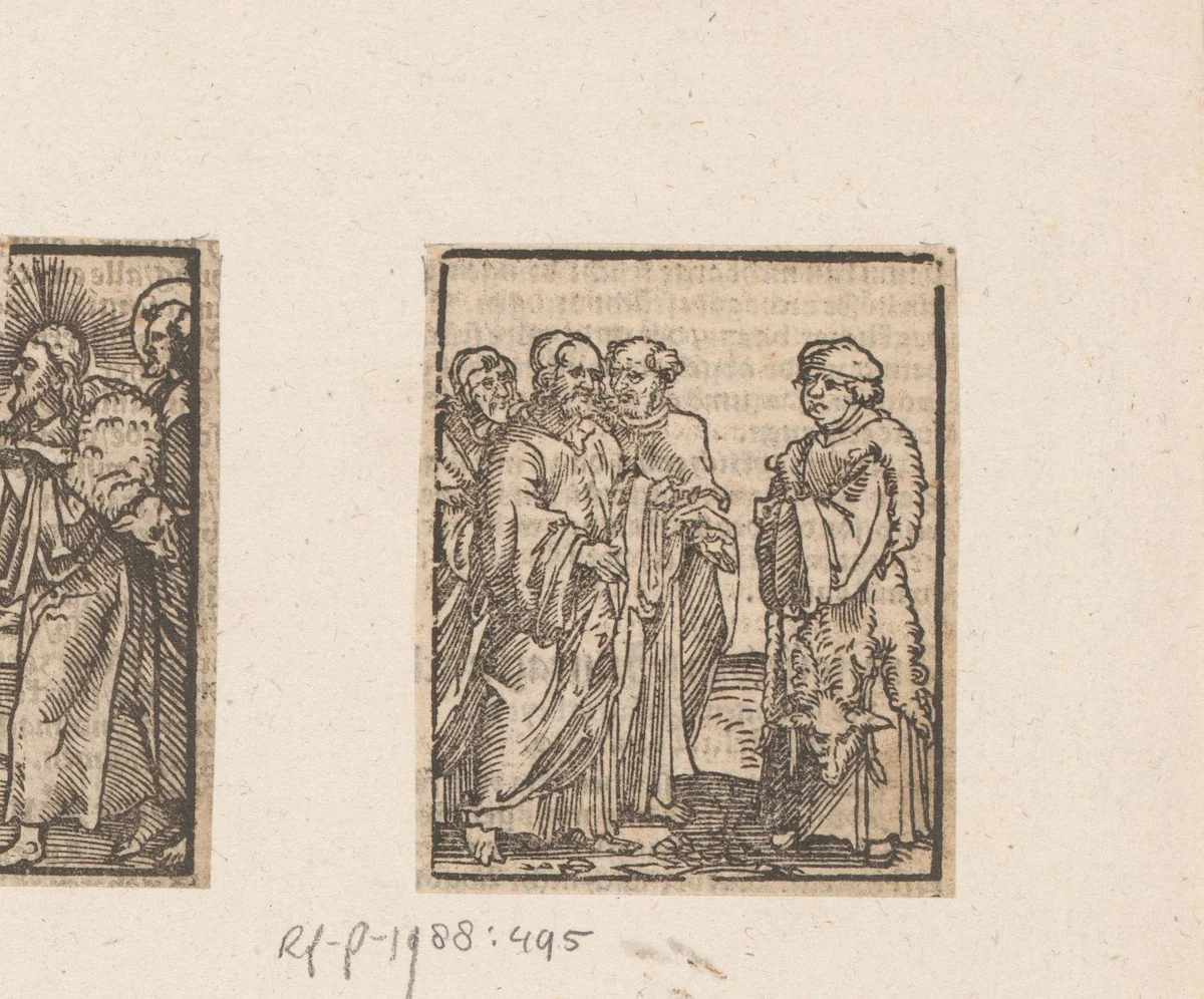 Christus sprekend met een man by anonymous, print, 1536