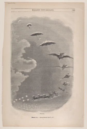 Second Dream, from "Le Magasin Pittoresque" by J. J. Grandville, print, 1820-1847