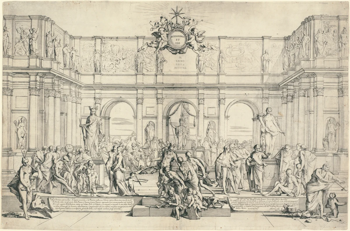 Il Liceo della Pittura by Pietro Testa, print, 1633-1643