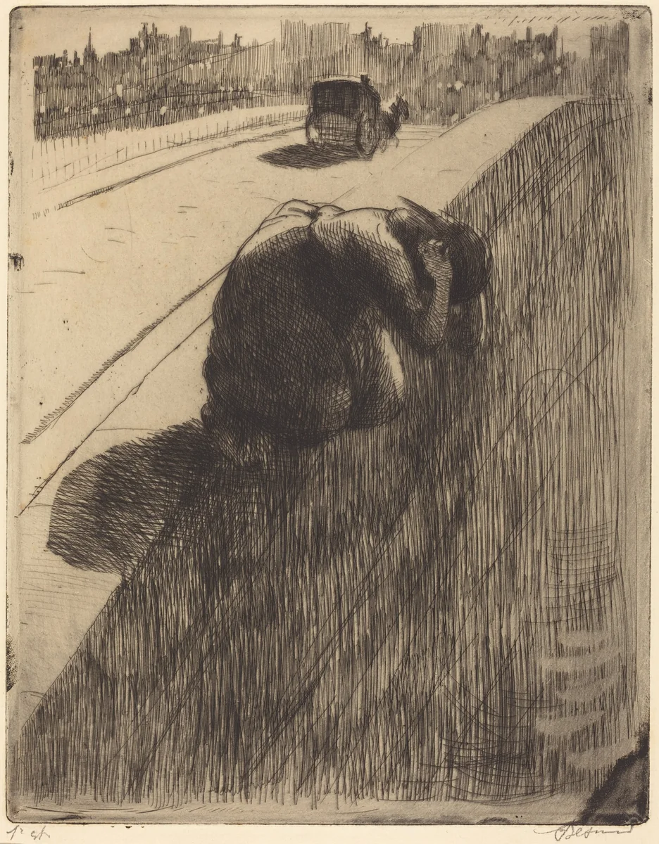 The Suicide (Le Suicide) by Albert Besnard, print, 1886