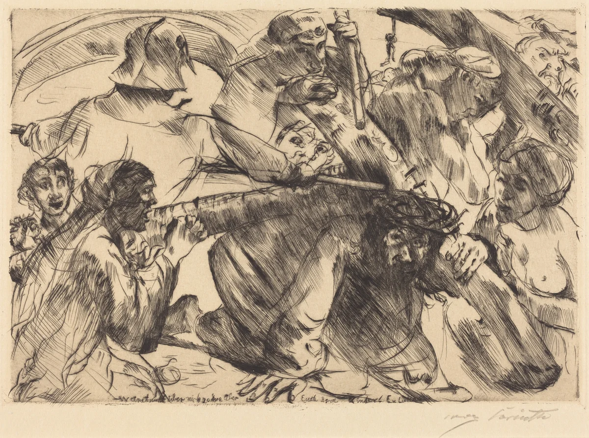 Christ Bearing the Cross (Kreuztragung) by Lovis Corinth, print, 1916