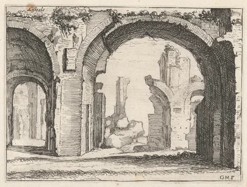 Antonine Baths, or Baths of Caracalla by Giovanni Battista Mercati, print, 1629