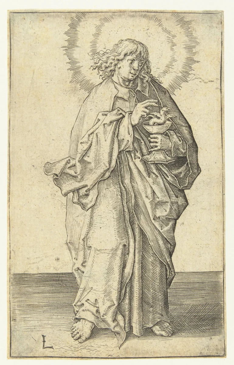 De apostel Johannes by Unknown, print, 1508-1512