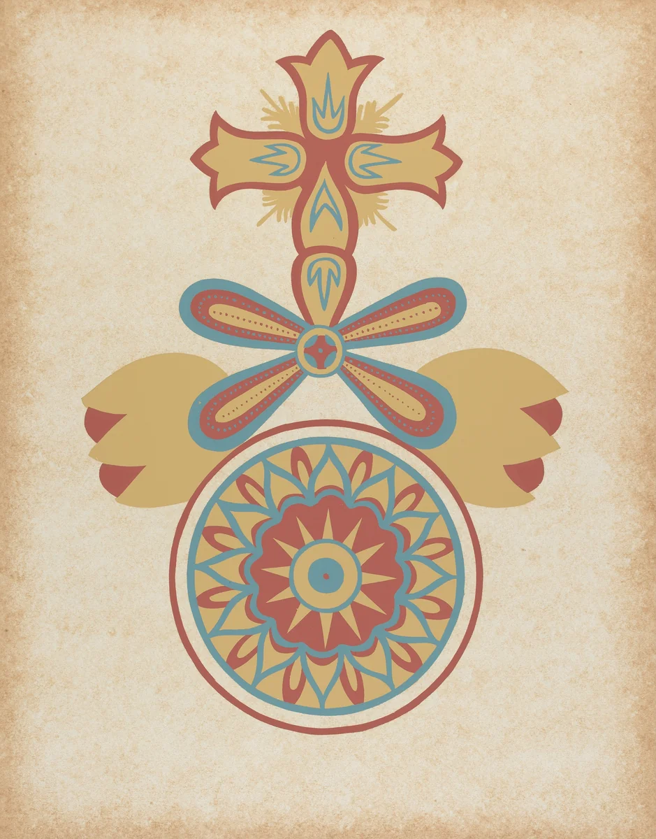 Santa Barbara Mission Doorway Design from the portfolio "Decorative Art of Spanish California" by American 20th Century, index of american design, 1935-1942