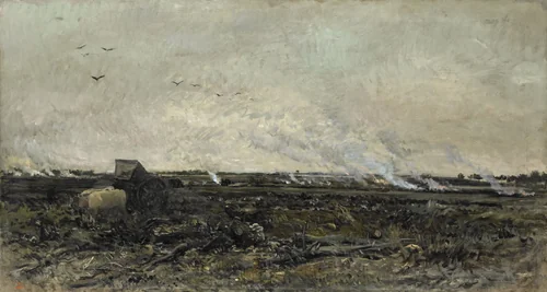 October by Charles-François Daubigny, painting, 1850-1878