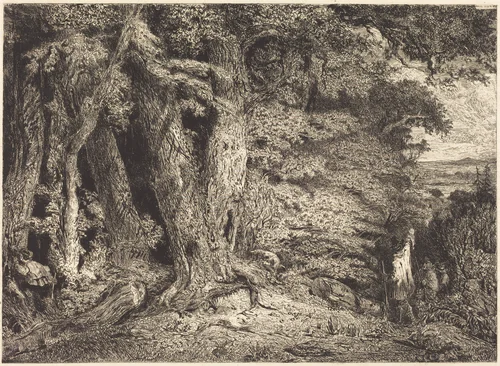 Entrance to the Forest by Paul Huet, print, 1803-1869