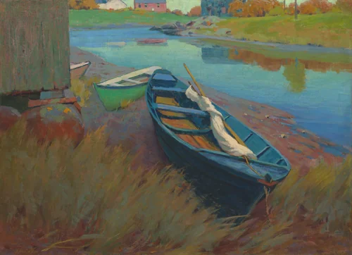 Boats at Rest by Arthur Wesley Dow, painting, 1895