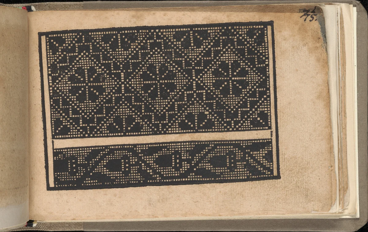 Schön newes Modelbuch (Page 75r) by Sigismundus Latomus, book, 1608