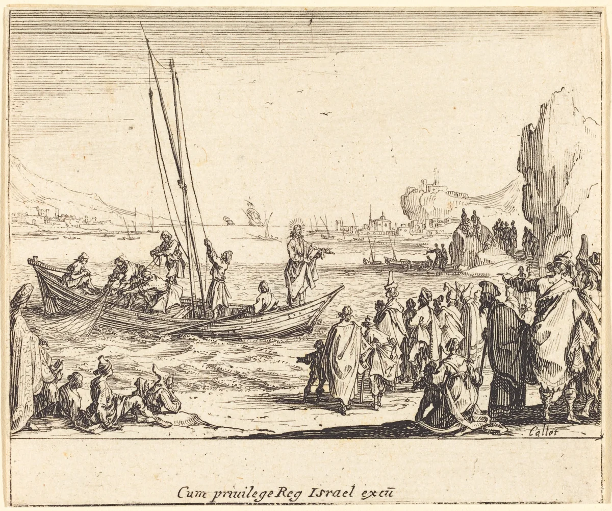 Fisher of Men by Jacques Callot, print, 1635