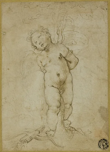 Cupid Tied to a Tree by Giorgio Picchi, drawing, 1570-1599