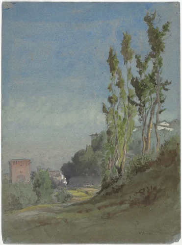 Albano, Italy by George Inness, drawing, 1867-1877
