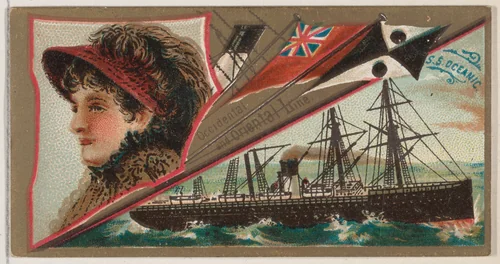Steamship Oceanic, Occidental and Oriental Line, from the Ocean and River Steamers series (N83) for Duke brand cigarettes by W. Duke, Sons & Co., print, 1887