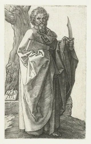 De apostel Bartholomeus by Unknown, print, 1523