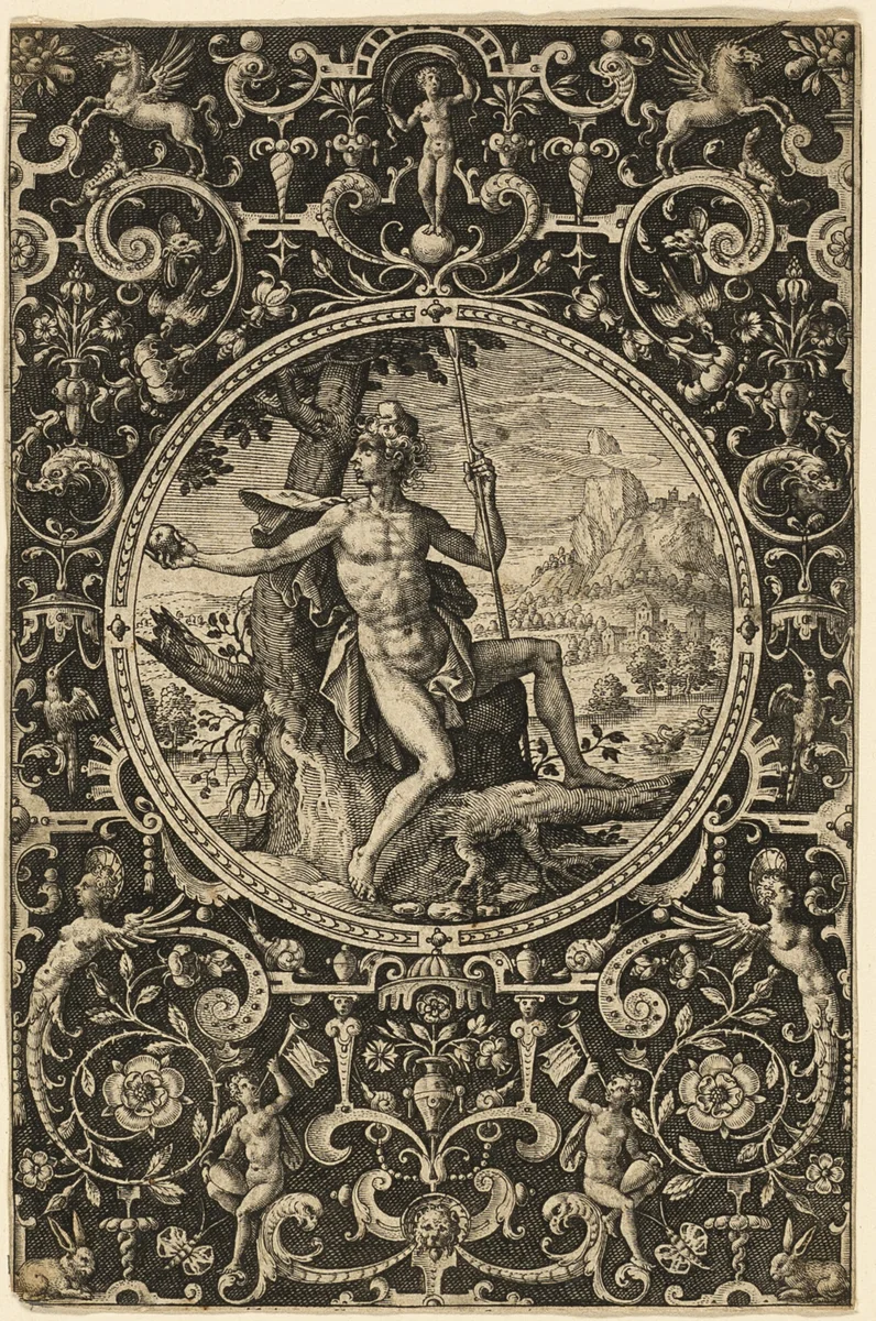 Judgment of Paris by Adriaen Collaert, print, 1575-1618
