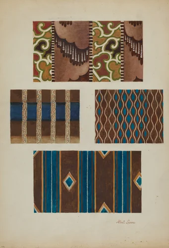 Printed Cottons (from Quilt) by Albert Levone, index of american design, 1937
