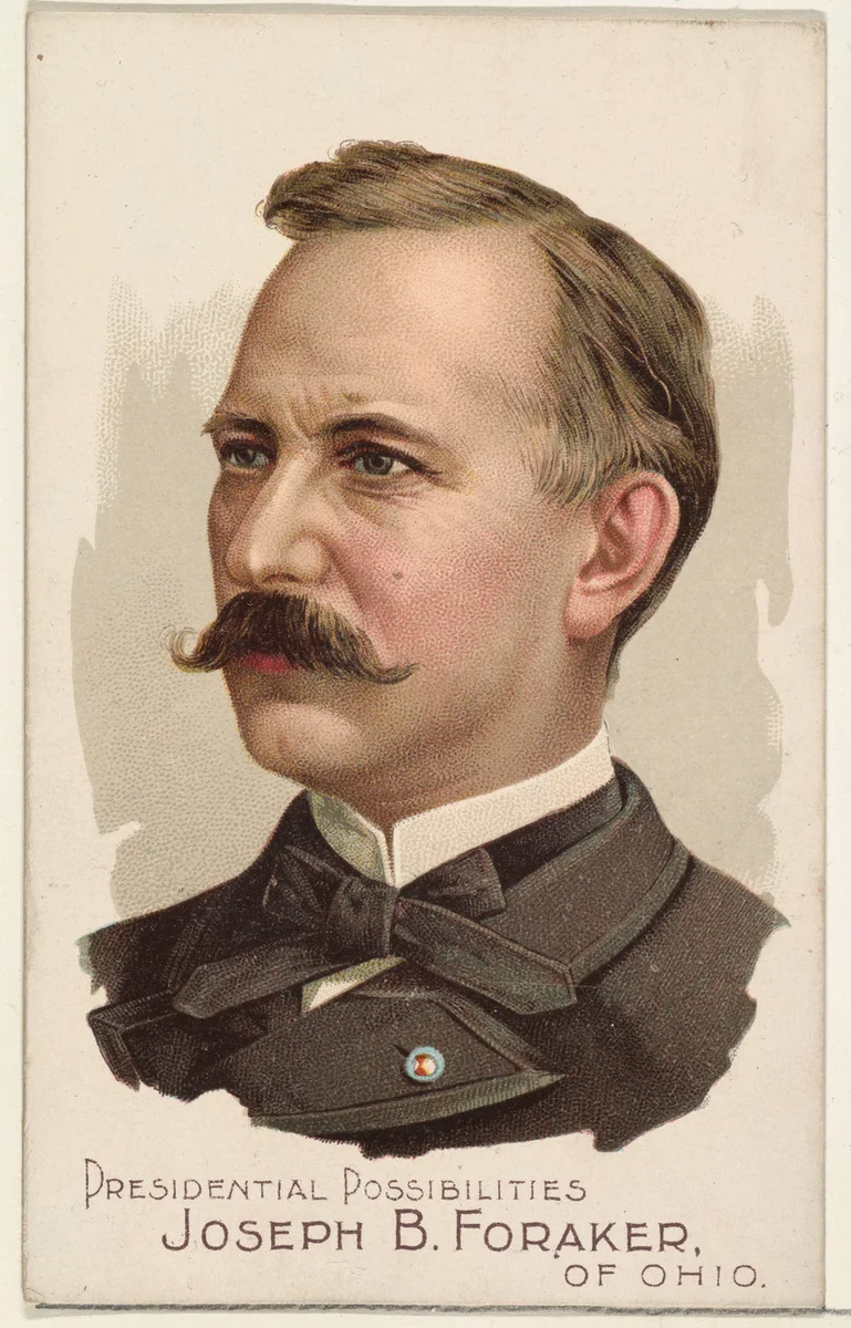 Joseph B. Foraker of Ohio, from the Presidential Possibilities series (N124) issued by Duke Sons & Co. to promote Honest Long Cut Tobacco by W. Duke, Sons & Co., print, 1888