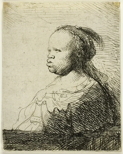 An African Woman by Rembrandt van Rijn, print, 1625-1635