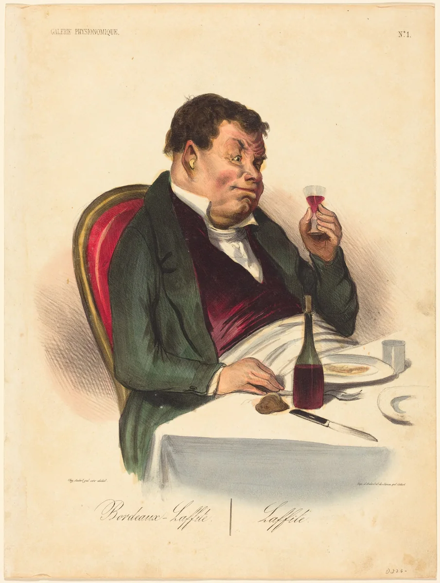 Bordeaux-Laffite by Honoré Daumier, print, 1836