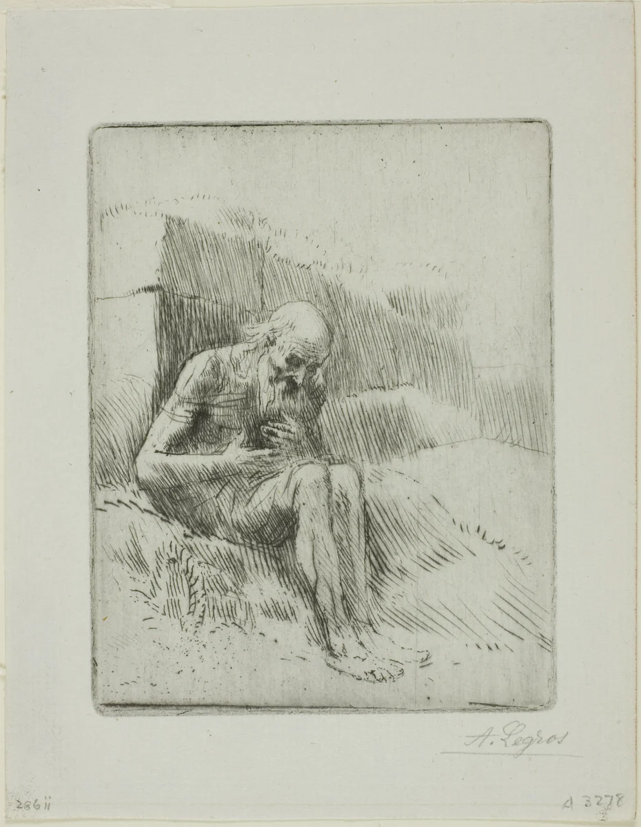 Job, second plate by Alphonse Legros, print, 1884