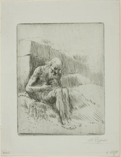 Job, second plate by Alphonse Legros, print, 1884