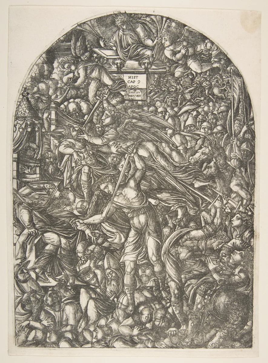 The Angel sounding the Sixth Trumpet, from the Apocalypse by Jean Duvet, print, 1480-1570