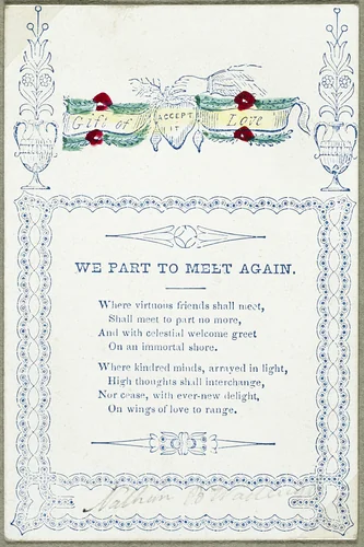 We Part to Meet Again (valentine) by Unknown Artist, other, 1825-1835