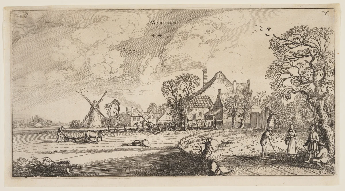 March, from The Twelve Months of the Year by Jan van de Velde II, print, 1616