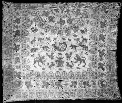 Bedcover by Indo-Portuguese, textile, 1601-1700