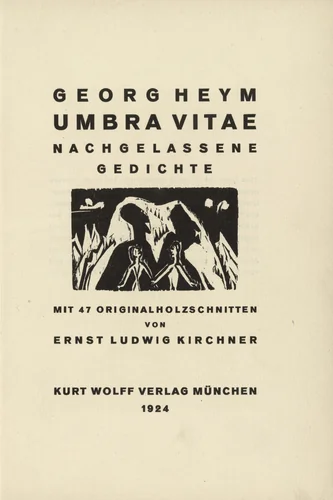 Title vignette (Titelvignette) from Umbra vitae (Shadow of Life) by Ernst Ludwig Kirchner, illustrated book, 1924