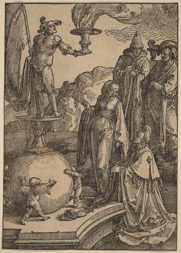 Solomon's Idolatry by Lucas van Leyden, print, 1517-1518