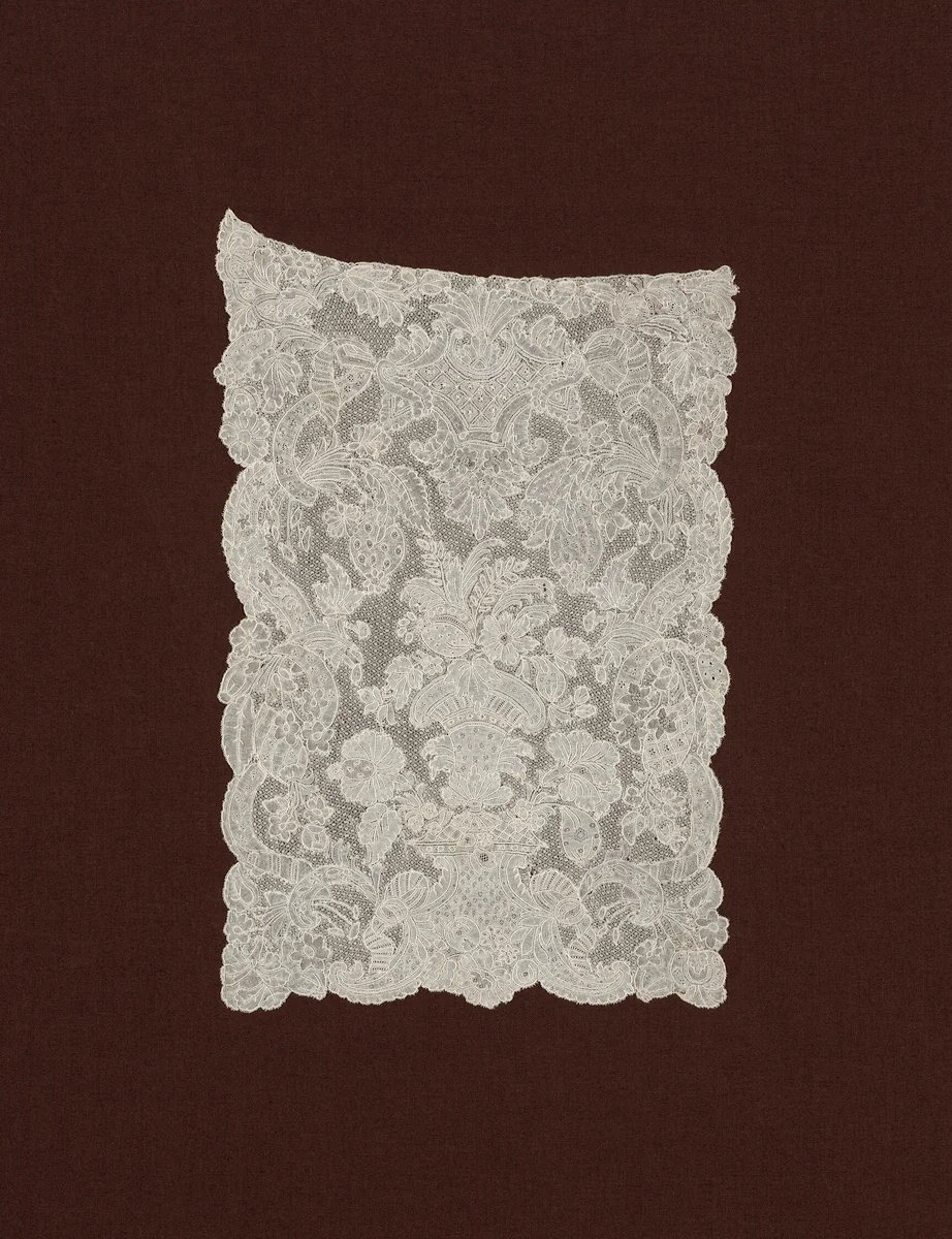 Cravat End by Flanders, Brussels, textile, 1740-1749