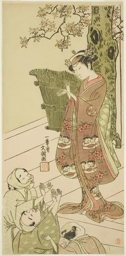 Actor Arashi Hinaji I, (possibly) as Yuya Gozen in “The Genji Clan Now at Its Zenith” (Ima o Sakari Genji) by Ippitsusai Bunchō (一筆齊文調), print, 1763-1773