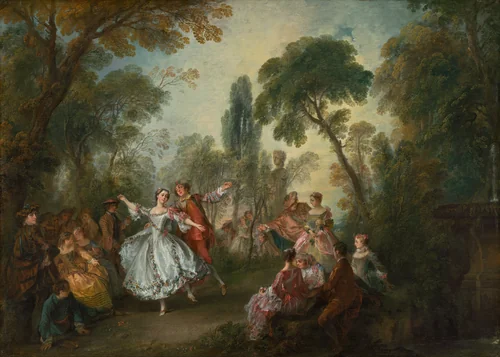 La Camargo Dancing by Nicolas Lancret, painting, 1730