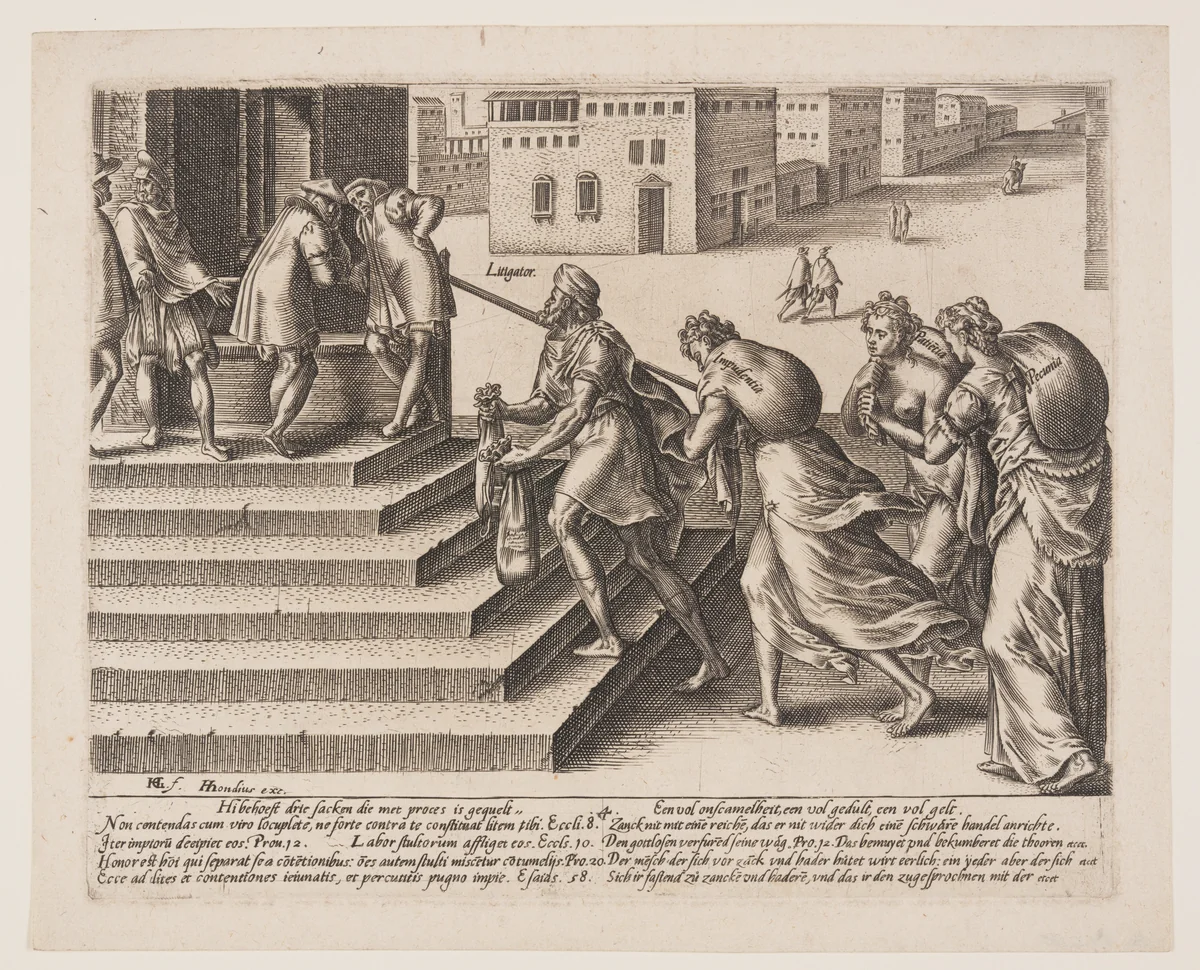 Unequal Justice, plate 4 from The Abuses of The Law by Hendrick Goltzius, print, 1580-1597