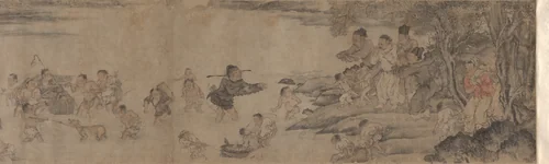 Yang Pu Moving His Family by Artist Unknown, drawing, 1279-1368