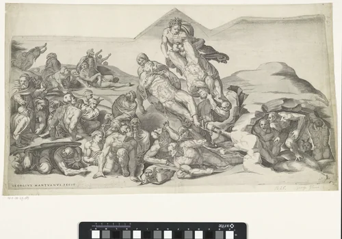 Het laatste oordeel, blad L by Unknown, print, 1530-1582