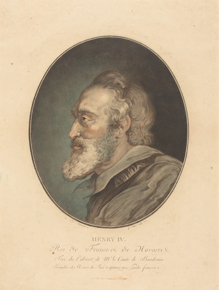 Henry IV by Jean-François Janinet; Sir Peter Paul Rubens, print, 1777