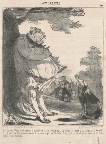 Le docteur Véron ... a Auteuil ... by Honoré Daumier, print, 1852