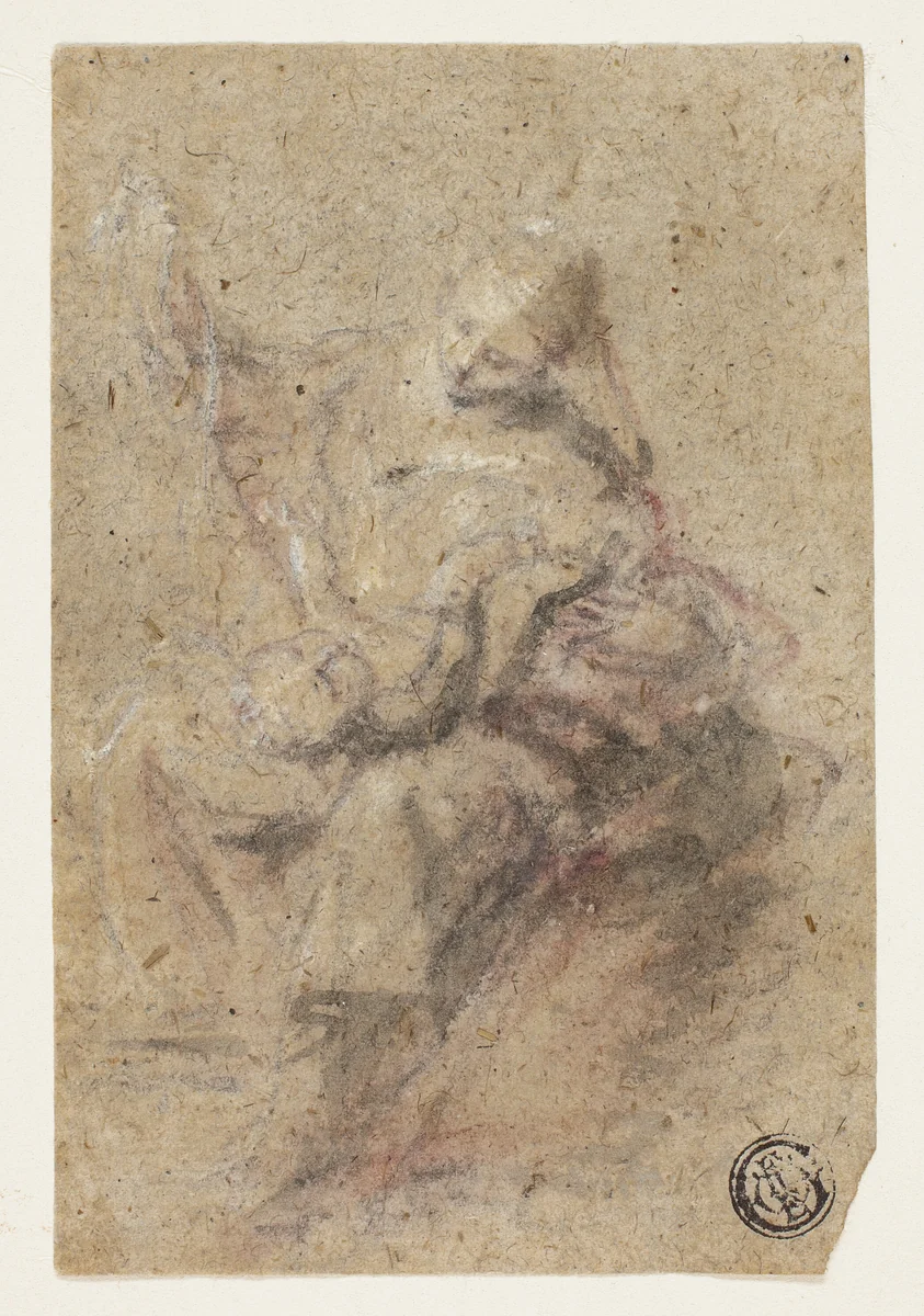 Madonna and Child by Giovanni Antonio Guardi, drawing, 1600-1699