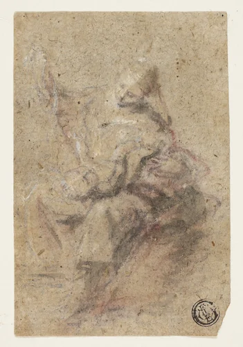 Madonna and Child by Giovanni Antonio Guardi, drawing, 1600-1699