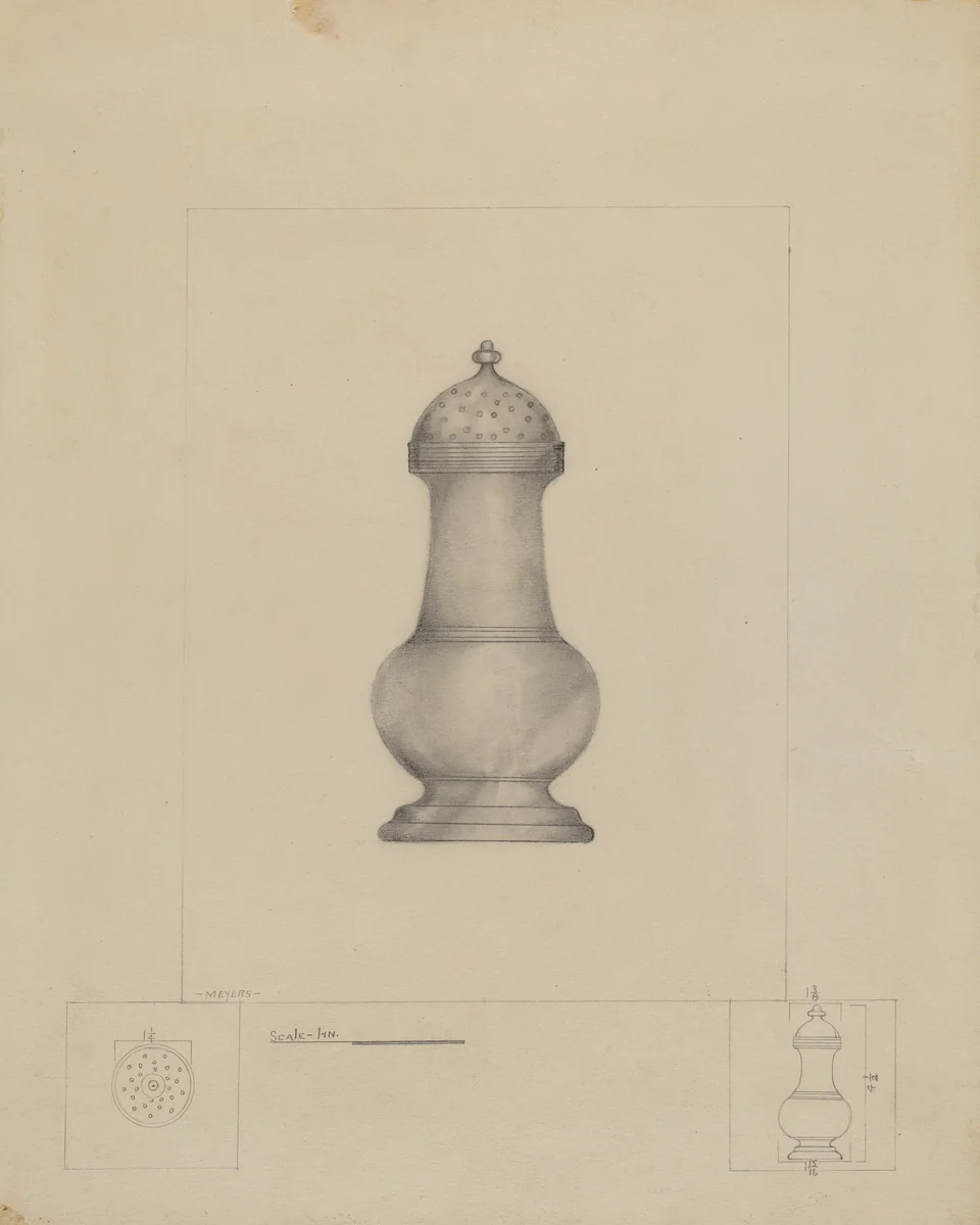 Salt Shaker by Henry Meyers, index of american design, 1936