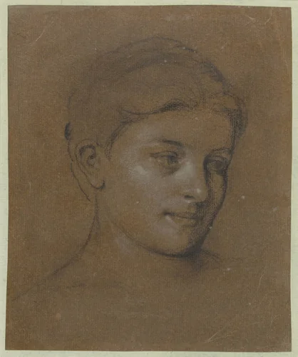 Portret van een vrouw by Edgar Degas, drawing, 1853-1910