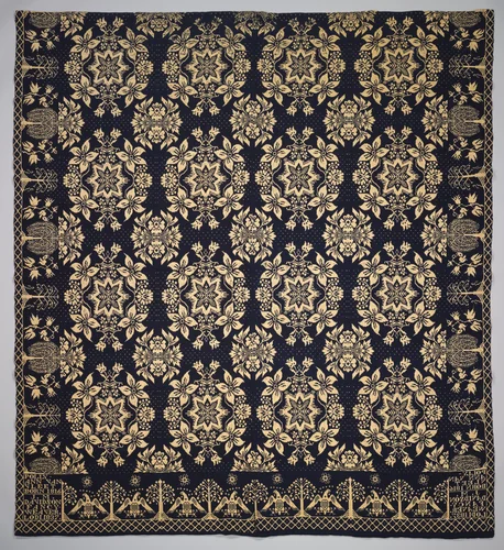 Coverlet by J.M. Davidson, textile, 1837