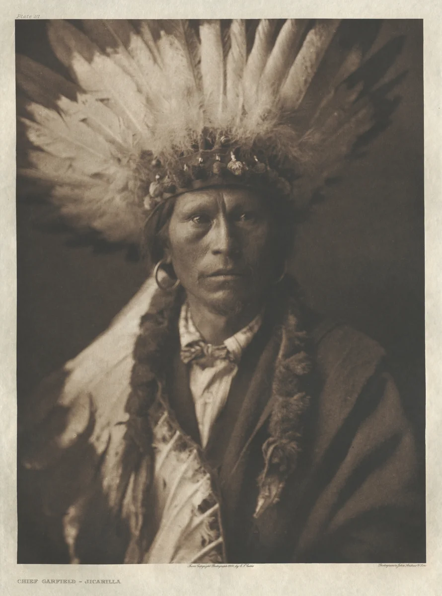Portfolio I, Plate 21: Chief Garfield-Jicarilla by Edward Curtis, other, 1904