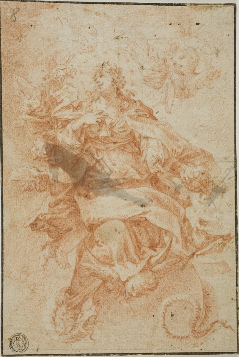 Immaculate Conception by Hyacinthe Rigaud or Alessandro Gherardini, drawing, 1675-1750
