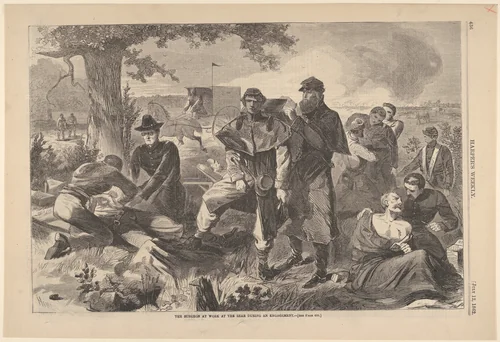 The Surgeon at Work at the Rear During an Engagement (from "Harper's Weekly," Vol. VII) by Winslow Homer, print, 1862