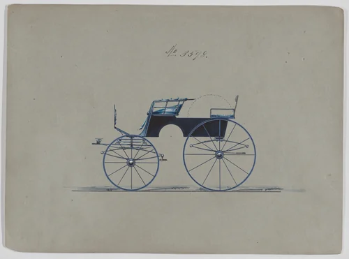 Design for T-Cart, no. 3598 by Brewster & Co., drawing, 1880
