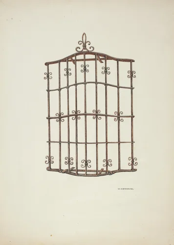 Iron Grille by William Kieckhofel, index of american design, 1941
