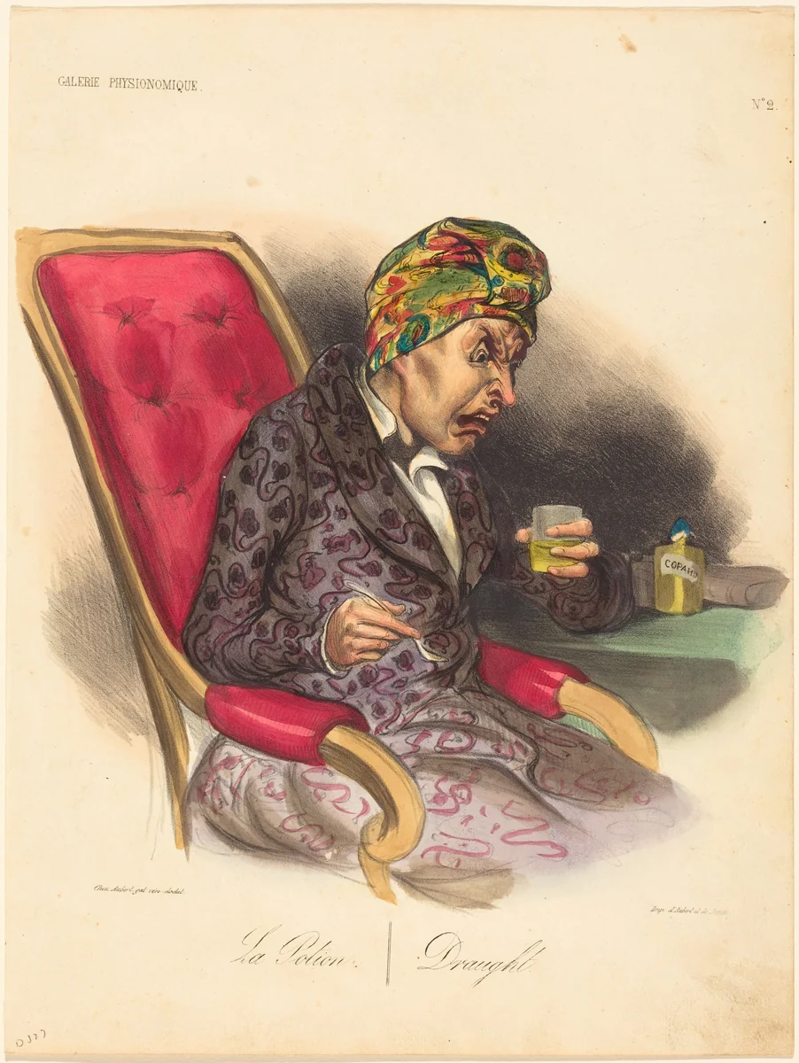 La Potion by Honoré Daumier, print, 1836